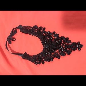 Statement tie necklace